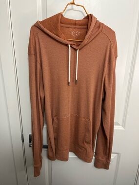 Even Tide Men's Lightweight Hoodie - Rust Brown in size L